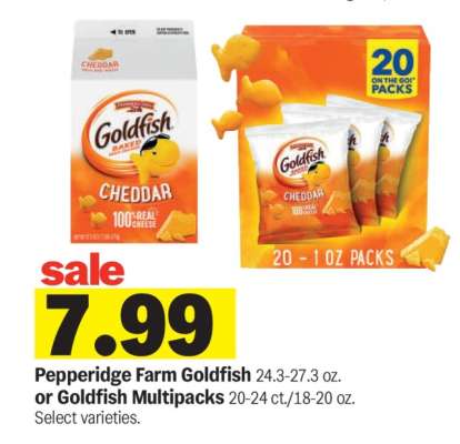 Pepperidge Farm Goldfish or Goldfish Multipacks