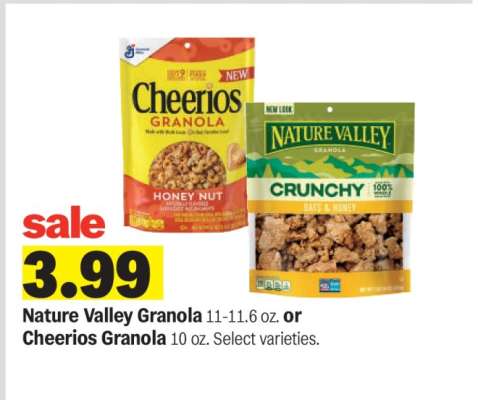 Nature Valley Granola or Cheerios Granola