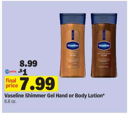Vaseline Shimmer Gel Hand or Body Lotion