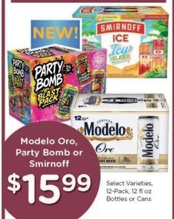 Modelo Oro, Party Bomb or Smirnoff