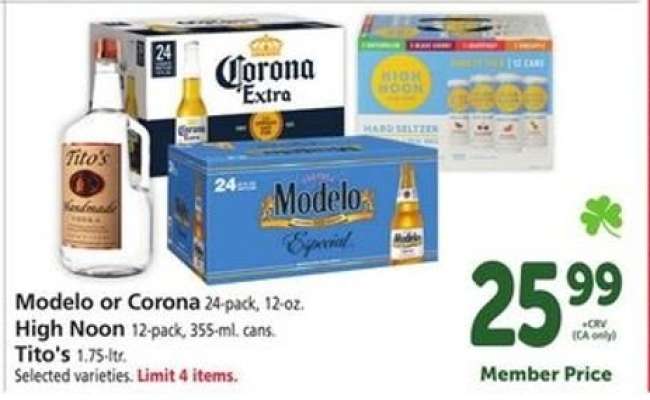 Modelo or Corona, High Noon, Tito's