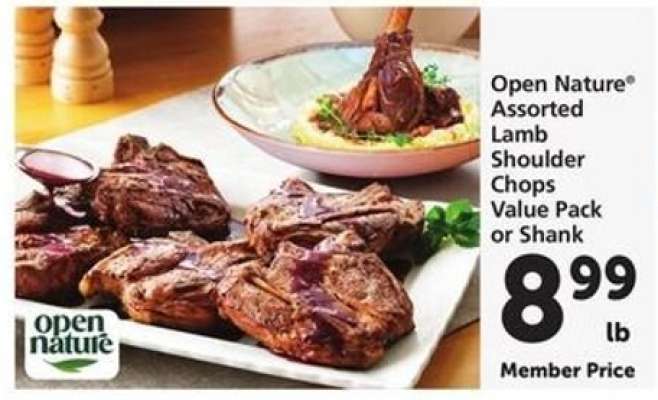 Open Nature Assorted Lamb Shoulder Chops Value Pack or Shank