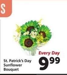 St. Patrick's Day Sunflower Bouquet