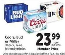 Coors, Bud or Miller