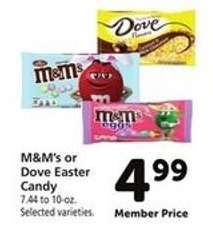 M&M's or Dove Easter Candy