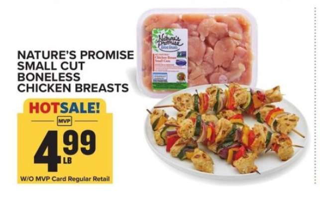 Nature’s Promise Small Cut Boneless Chicken Breasts
