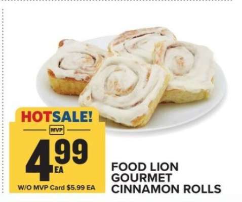 FOOD LION GOURMET CINNAMON ROLLS