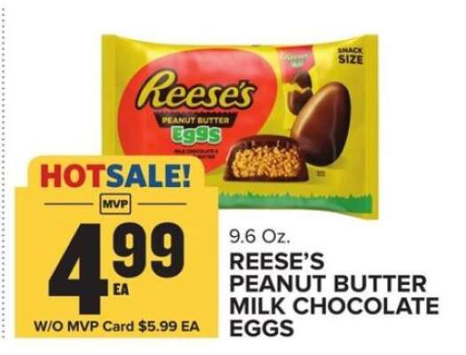 REESE’S PEANUT BUTTER MILK CHOCOLATE EGGS