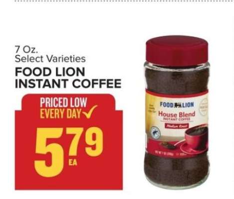 FOOD LION INSTANT COFFEE