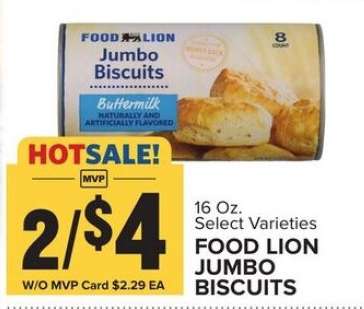 FOOD LION JUMBO BISCUITS