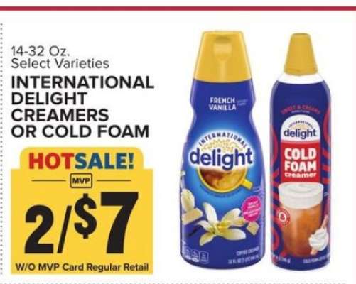 INTERNATIONAL DELIGHT CREAMERS OR COLD FOAM