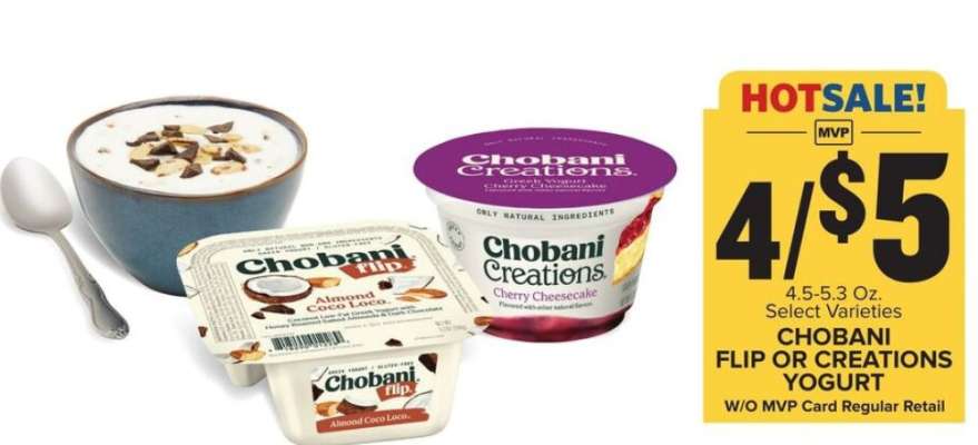 Chobani Flip or Creations Yogurt