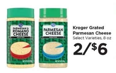 Kroger Grated Parmesan Cheese
