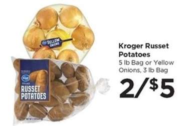 Kroger Russet Potatoes or Yellow Onions