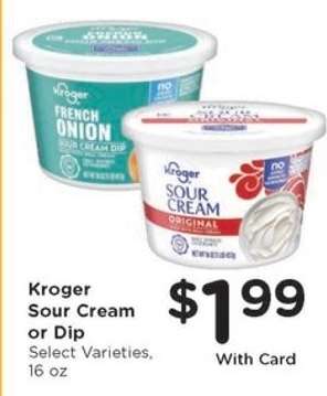 Kroger Sour Cream or Dip