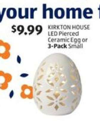 KIRKTON HOUSE LED Pierced Ceramic Egg or 3-Pack Small