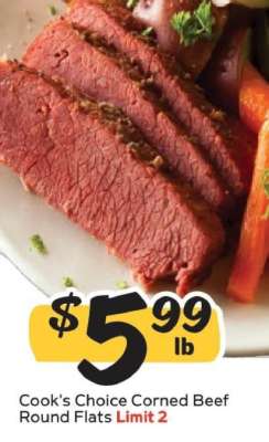 Cook's Choice Corned Beef Round Flats