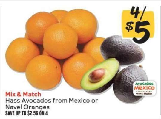 Hass Avocados from Mexico or Navel Oranges