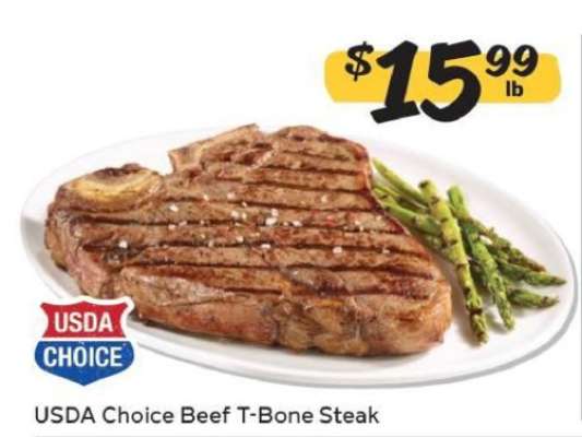 USDA Choice Beef T-Bone Steak