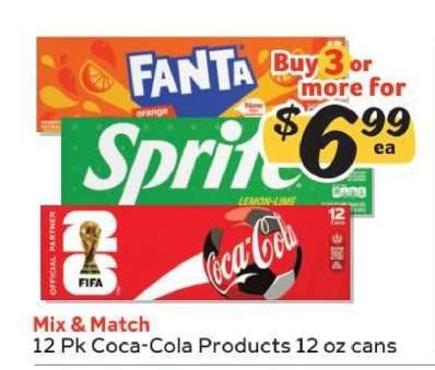 12 Pk Coca-Cola Products 12 oz cans