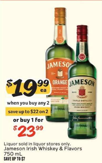 Jameson Irish Whiskey & Flavors