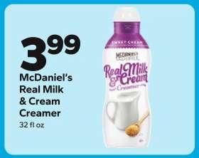 McDaniel’s Real Milk & Cream Creamer