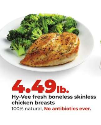 Hy-Vee fresh boneless skinless chicken breasts