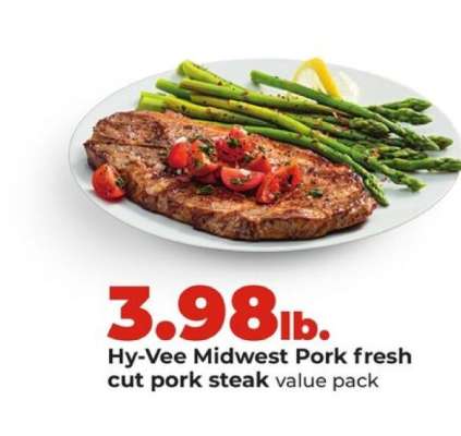 Hy-Vee Midwest Pork fresh cut pork steak