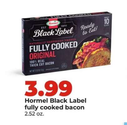 Hormel Black Label Fully Cooked Bacon