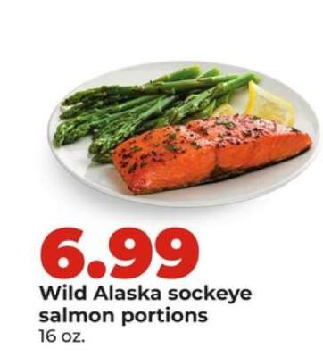 Wild Alaska sockeye salmon portions
