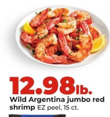 Wild Argentina jumbo red shrimp
