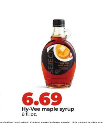 Hy-Vee maple syrup