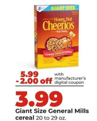 Giant Size General Mills cereal