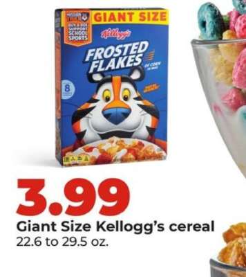 Giant Size Kellogg’s cereal