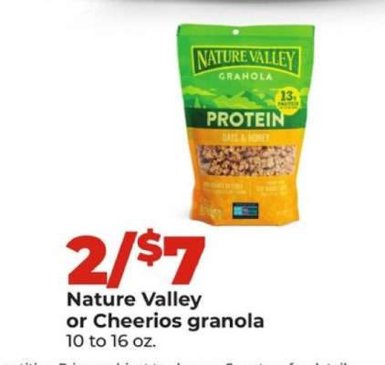 Nature Valley or Cheerios granola