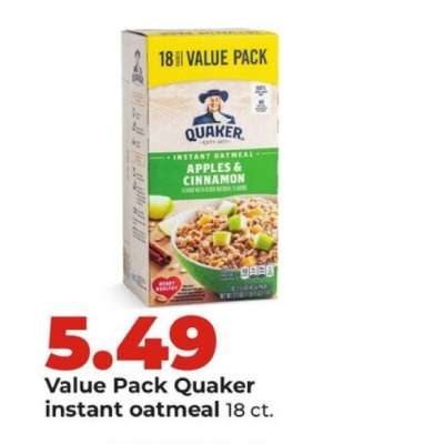 Value Pack Quaker Instant Oatmeal