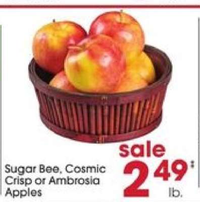 Sugar Bee, Cosmic Crisp or Ambrosia Apples