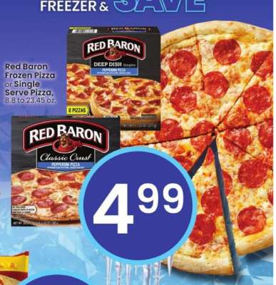 Red Baron Frozen Pizza or Single Serve Pizza