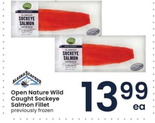 Open Nature Wild Caught Sockeye Salmon Fillet