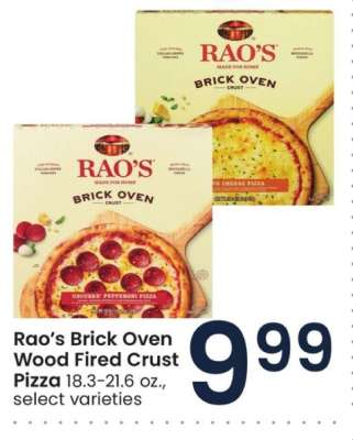Rao’s Brick Oven Wood Fired Crust Pizza