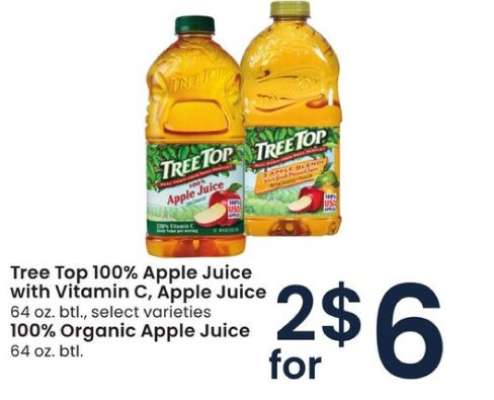 Tree Top 100% Apple Juice with Vitamin C, Apple Juice