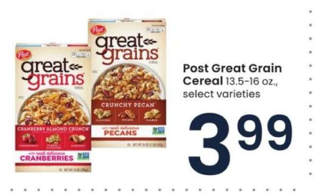 Post Great Grain Cereal