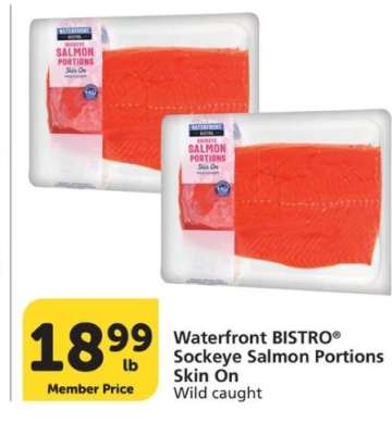 Waterfront BISTRO® Sockeye Salmon Portions Skin On