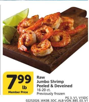 Raw Jumbo Shrimp