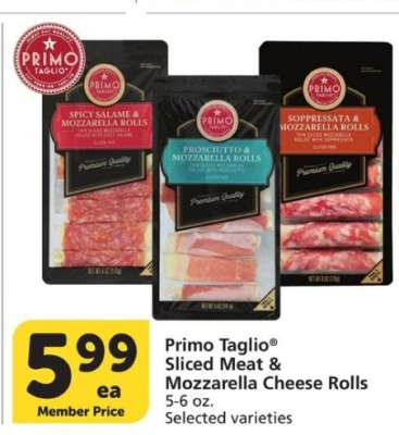 Primo Taglio® Sliced Meat & Mozzarella Cheese Rolls