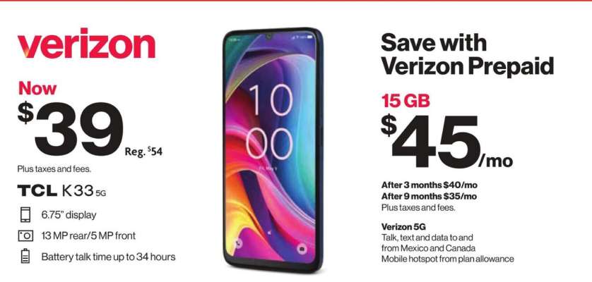 TCL K33 5G