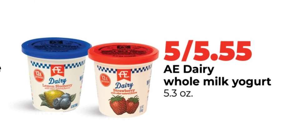 AE Dairy whole milk yogurt