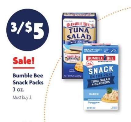 Bumble Bee Snack Packs