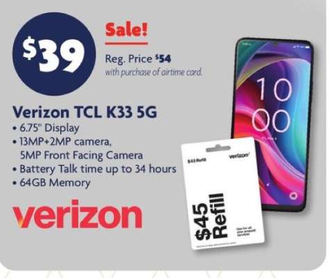 Verizon TCL K33 5G