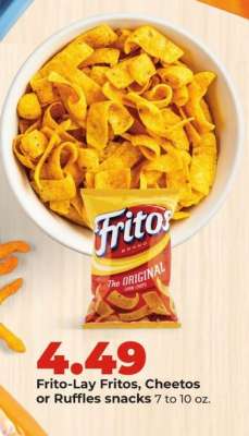 Frito-Lay Fritos, Cheetos or Ruffles snacks